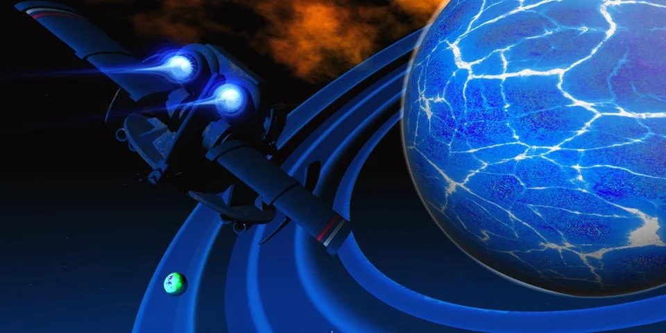 Ice planet Stock Illustration