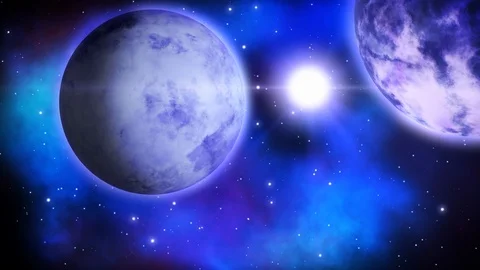 Ice planets. Loop. Stock Footage 94561934