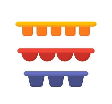 Ice plastic trays vector concept 스톡 일러스트