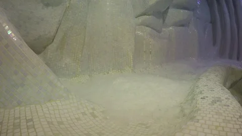 Ice In A Pool Falls Down Stock Footage 73671441