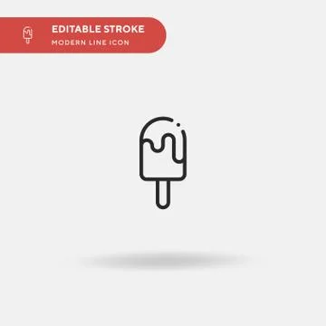 Ice Pop Simple vector icon. Illustration symbol design template for web mobil Illustrazione stock