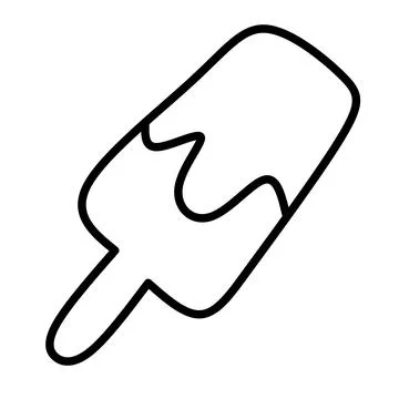 Ice Pop thin line icon, Ice Cream, Food Icon, EDITABLE STROKE, Stock Illustration
