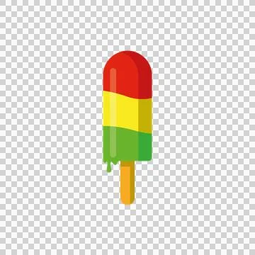 Ice pop on transparent background. 库存插图