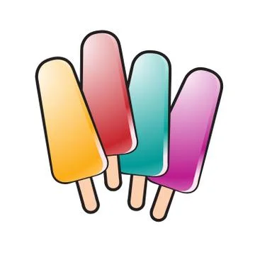 Ice popcicals Stock Illustration