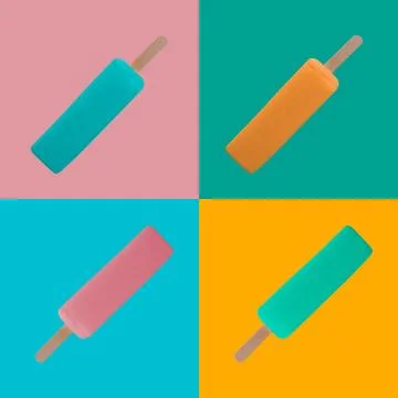 Ice popsicles Stock Photos