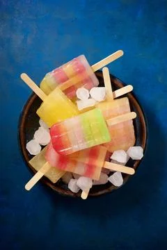 Ice popsicles view Stockfoto's