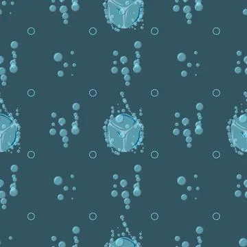 Ice print. seamless pattern of Ice cubes with bubbles vector illustration イラスト素材