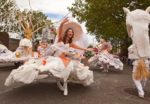 Ice queen in parade Stock Photos