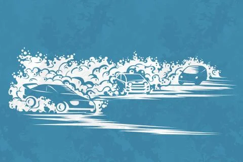 Ice race card Stock Illustration