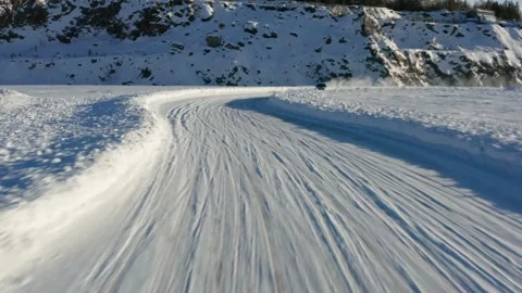 Ice rally racing in winter Stock Footage 151154909