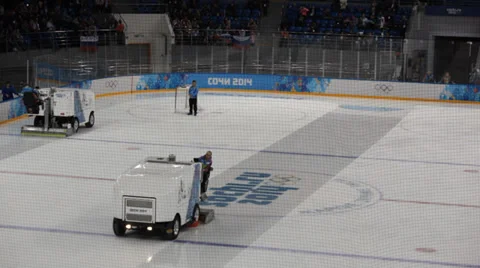 Ice resurfacing Stock Footage 37975150