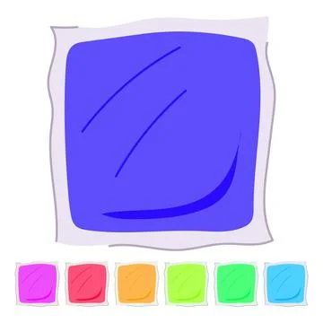 Ice reusable hot cold gel pack vector cartoon graphic Stock Illustration