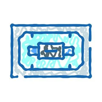 Ice rink drawing top view for winter sport Stock Illustration