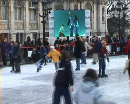 Ice Rink Stock Footage 95255