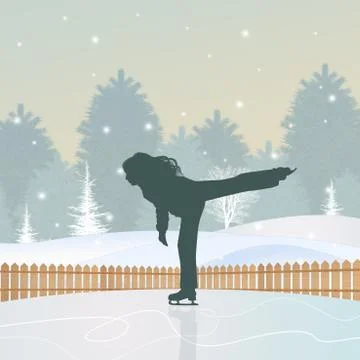 Ice rink Stock Illustration