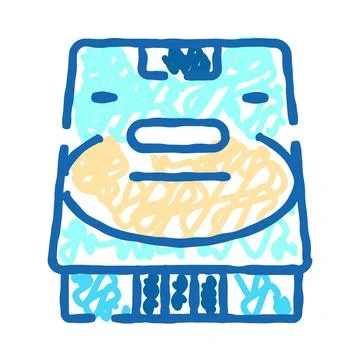 Ice rink stadium top view line icon Stockillustratie