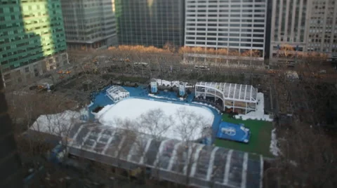 Ice Rink View from Window Stock Footage 60095136