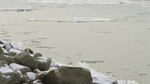 Ice on River 02 Video stock 10750323