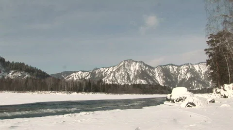 Ice &amp; river 2 Stock Footage 788553