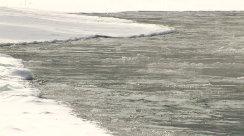 Ice &amp; river 7 Stock Footage 788631