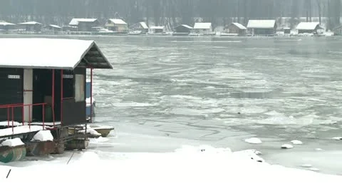 Ice on river, cracked ice on a river Stock Footage 10819735