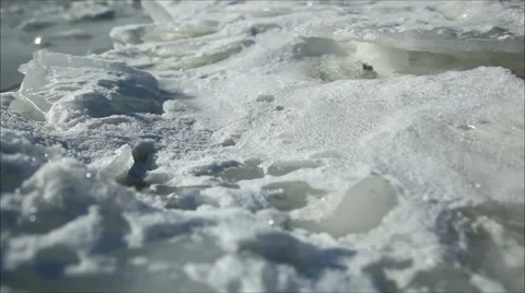 Ice on the river, dolly 12 스톡 동영상 34956149