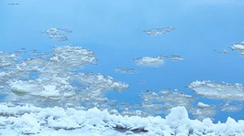 Ice on river Stock Footage 10704845