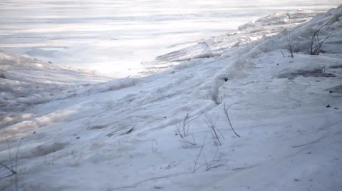 Ice on the river Stock-Footage 36078901