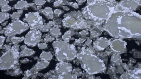 Ice in river Video stock 103287785