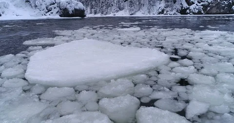 Ice on river Stock Footage 122220816