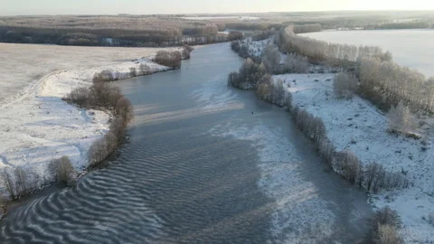 Ice on the river Stock Footage 167571461