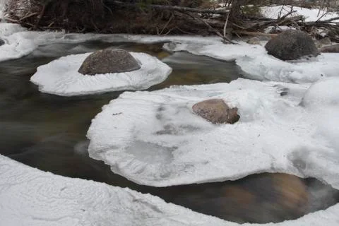Ice on the river Stock Photos