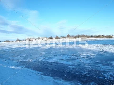 Ice on the river Stock Photos