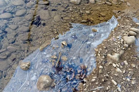 The ice on the river Stock Photos