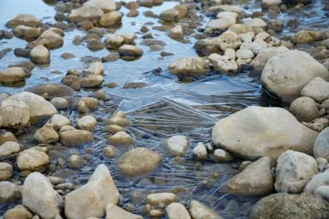 The ice on the river Stock Photos