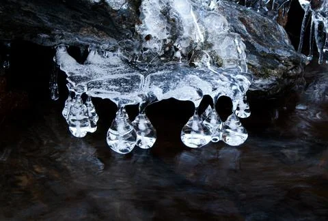 Ice on the river Stock Photos