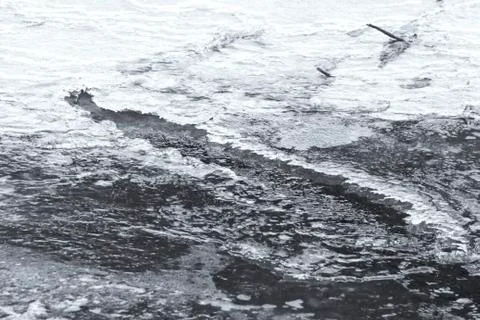 Ice on river surface Stock Photos