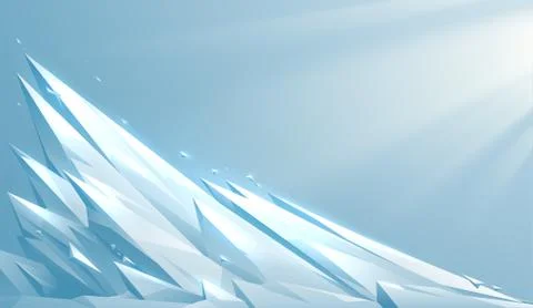 Ice rock background with light effect Stock Illustration