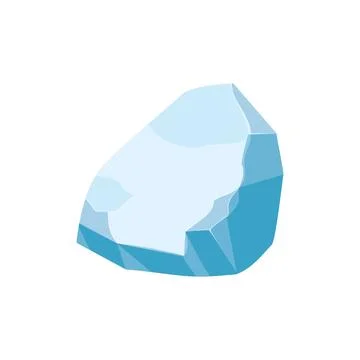Ice rock boulder. Natural shape stone. vector illustration Stock Illustration
