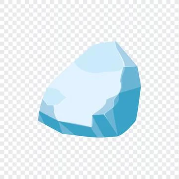 Ice rock boulder. Natural shape stone. vector illustration Illustrazione stock
