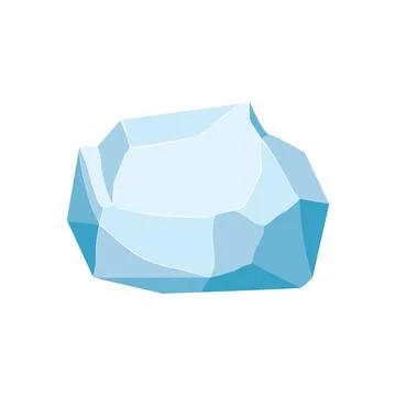 Ice rock boulder. Natural shape stone. vector illustration Stock Illustration