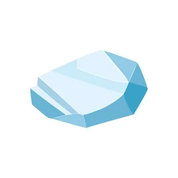 Ice rock boulder. Natural shape stone. vector illustration Stock Illustration