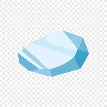 Ice rock boulder. Natural shape stone. vector illustration Stock Illustration