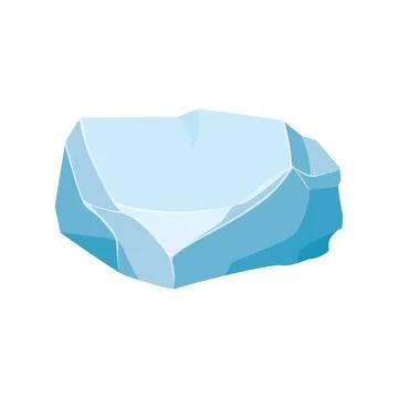 Ice rock boulder. Natural shape stone. vector illustration Stock Illustration