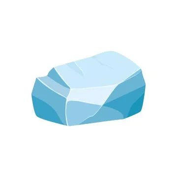 Ice rock boulder. Natural shape stone. vector illustration Stockillustratie