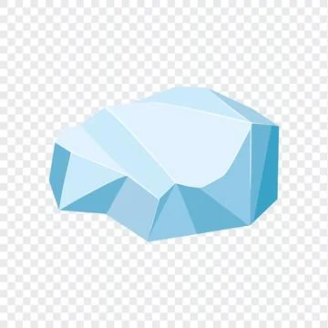 Ice rock boulder. Natural shape stone. vector illustration Stock Illustration