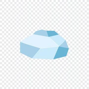 Ice rock boulder. Natural shape stone. vector illustration Stock Illustration