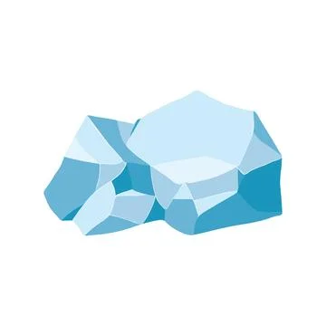 Ice rock boulder. Natural shape stone. vector illustration Stock Illustration
