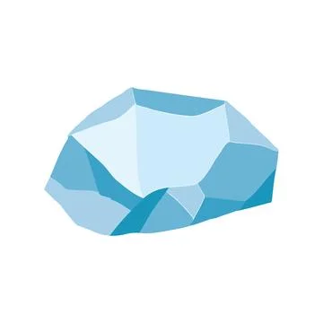 Ice rock boulder. Natural shape stone. vector illustration Stock Illustration