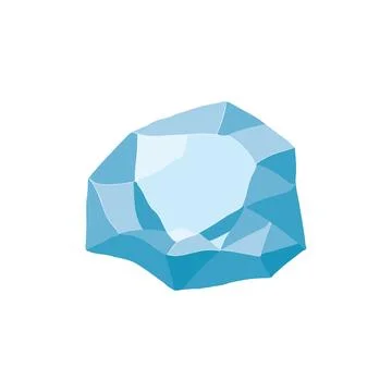 Ice rock boulder. Natural shape stone. vector illustration Stock Illustration
